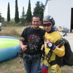 Tras el salto mi cara de felicidad